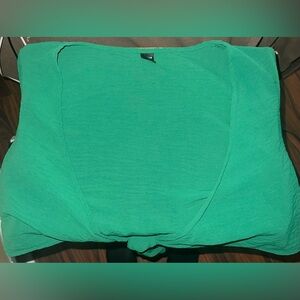 shein vcay butterfly sleeve tie front top